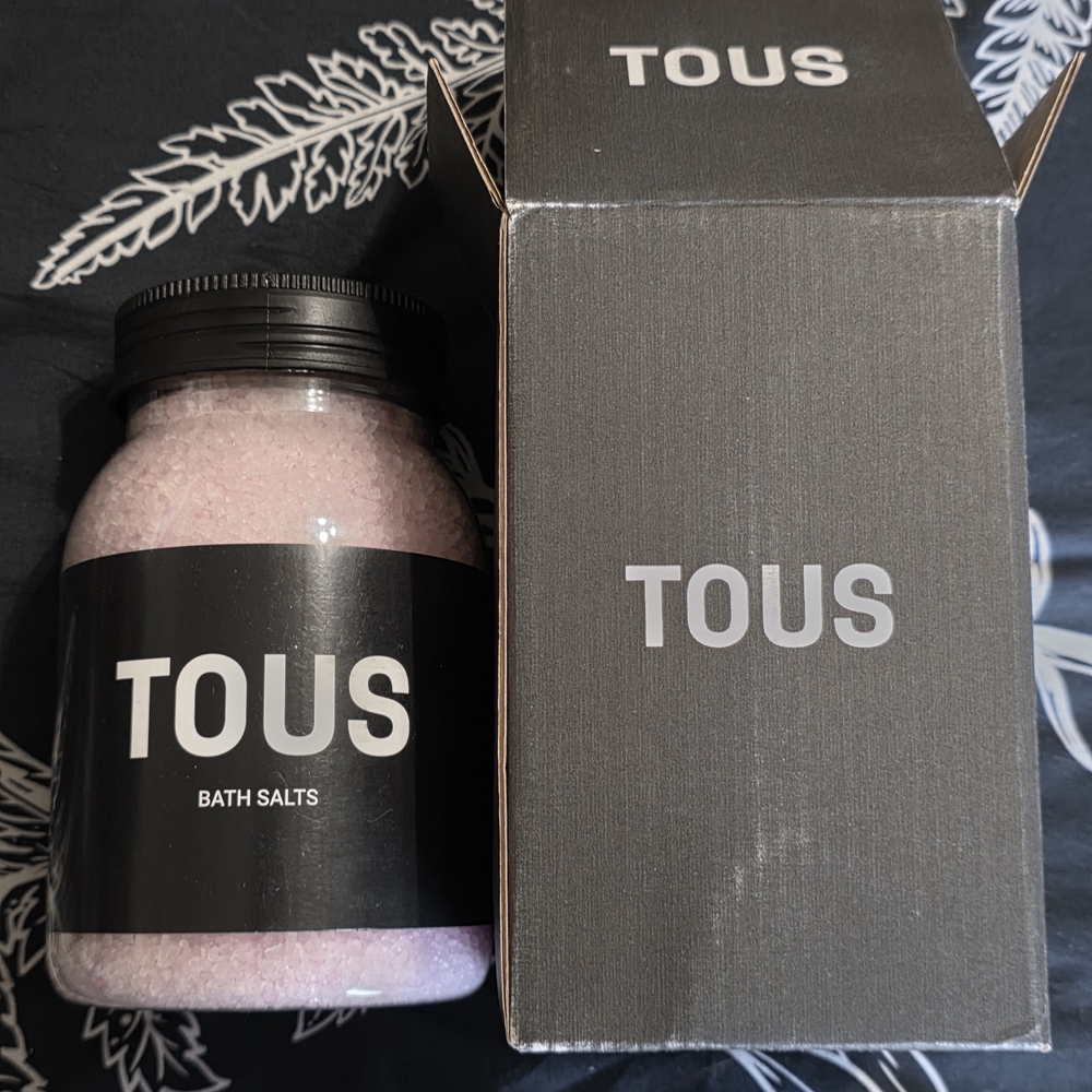 Tous Pink Bath Salts in Black Jar